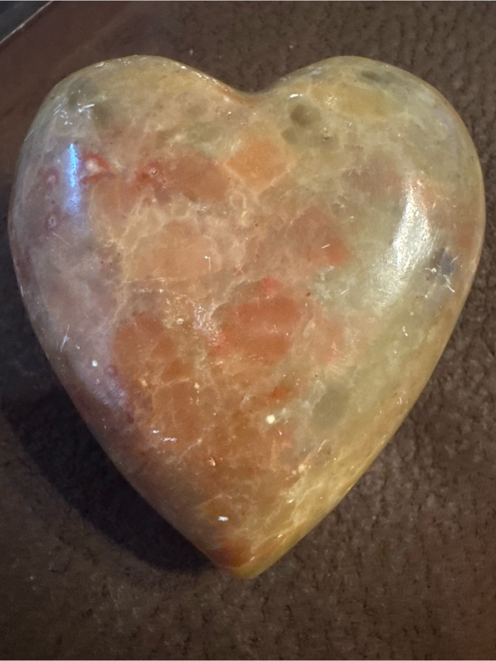 Natural Ocean Jasper Heart